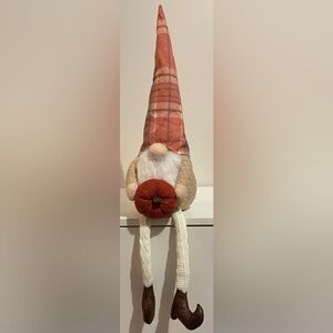 30 Inch Fall Harvest Large Gnome Holding Pumpkin W Fat Beanbag Butt Home Decor